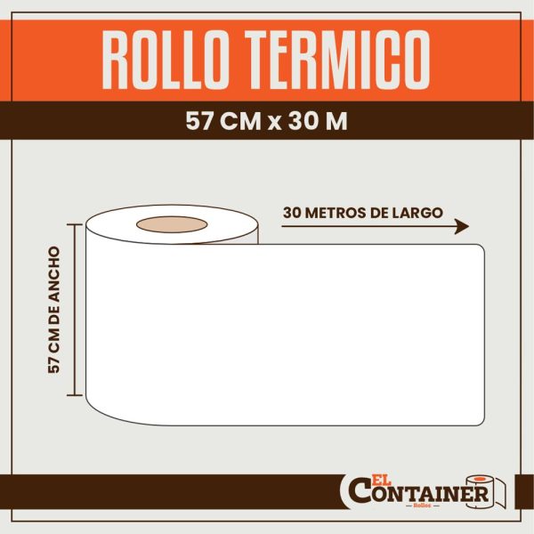 rollo de papel termico 57×30