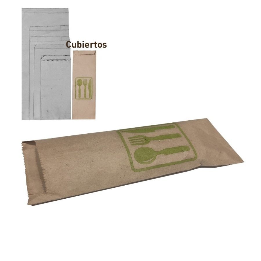 bolsa kraft de cubiertos