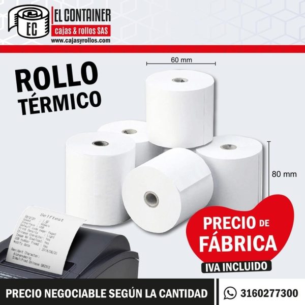 caja de rollo termico x 72